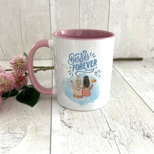 'Besties Forever' Customised Ceramic Mug - Gift