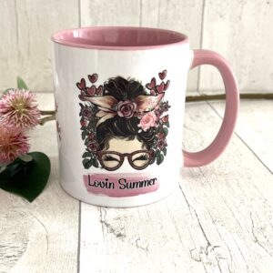 Minimalist 'Lovin' Summer' Mug - Customised Ceramic Mug - Gift