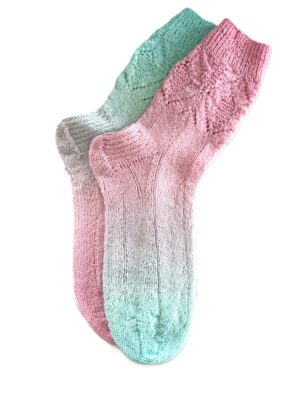 Hand-Knitted Ladies 'ODD' Socks;  75% Wool; Cosy; Quirky; One‑of‑a‑Kind