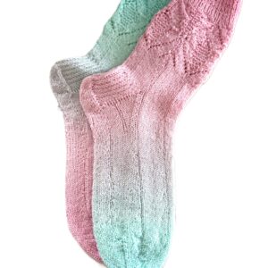 Hand-Knitted Ladies 'ODD' Socks;  75% Wool; Cosy; Quirky; One‑of‑a‑Kind