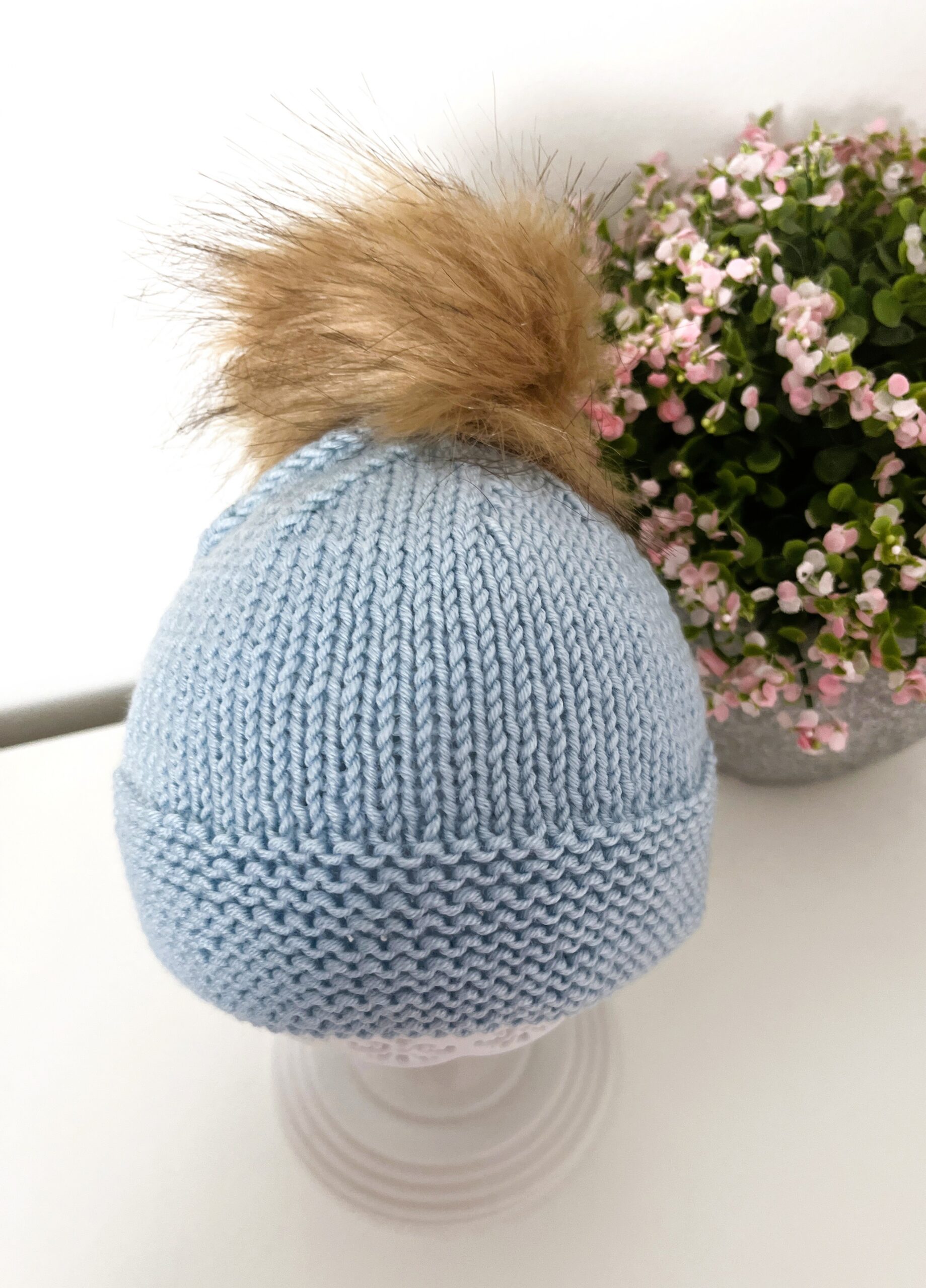 Luxury Cashmere/Merino Baby Booties and Hat Set, Baby Blue, 0-3 Months - Image 3