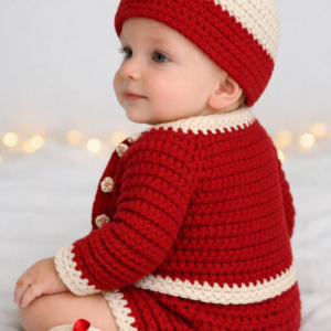 Luxury Merino/Cashmere Blend Baby Romper/Cardigan/Hat/Booties; Pink & White; 0-3 Mths