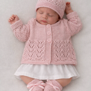 Handknitted Merino & Cashmere Baby Cardigan;  3-6 Months
