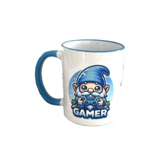 Gamer Mug – Gaming Gnome Design - Customised Ceramic Mug - Gift