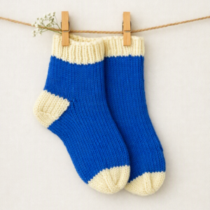 Hand-Knitted Socks - Merino - Blue