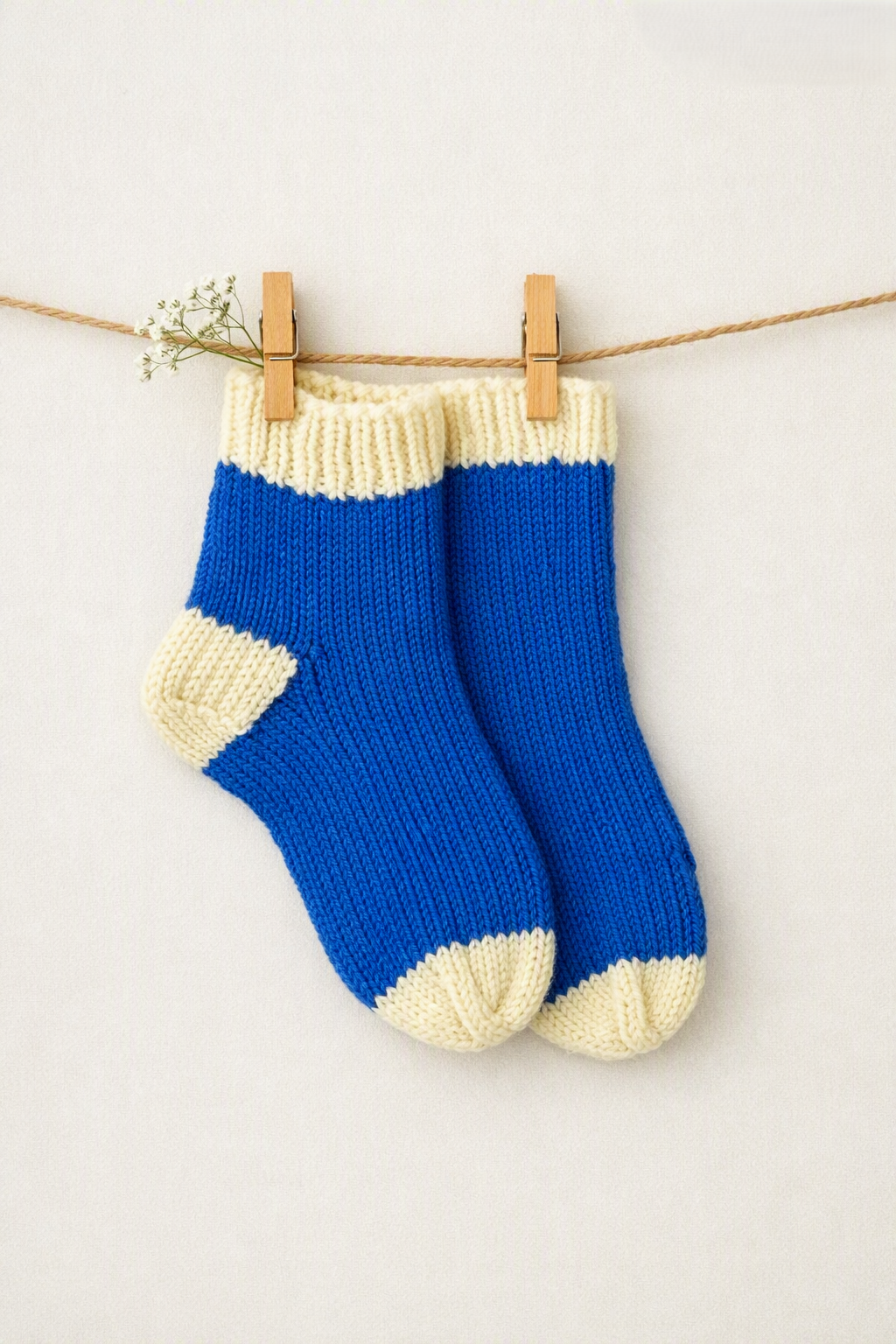 Hand-Knitted Socks - Merino - Blue