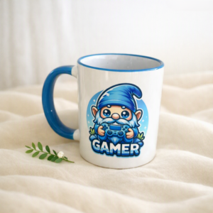 Gamer Mug – Gaming Gnome Design - Customised Ceramic Mug - Gift