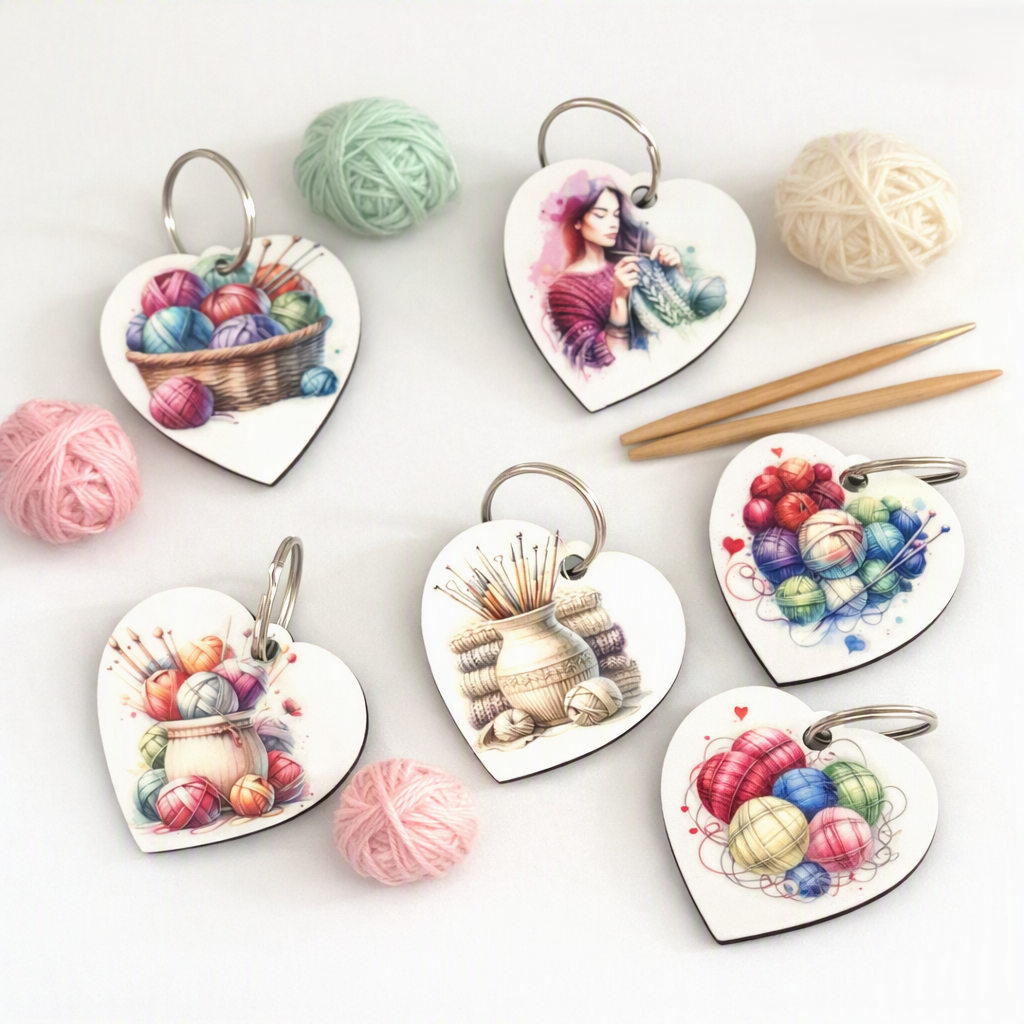Customised Keyrings - Gift for Knitters - Stocking Filler
