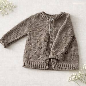Merino/Cashmere Blend  Unisex Baby Cardigan  0-3 Months