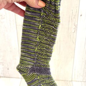 Hand-Knitted Socks - Merino - Green Sparkly