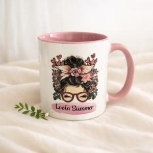 Minimalist 'Lovin' Summer' Mug - Customised Ceramic Mug - Gift